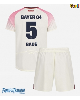 Bayer Leverkusen Loic Bade #5 Echipament de Fotbal Replică 2025-26 Copii Deplasare (+ Șorturi)